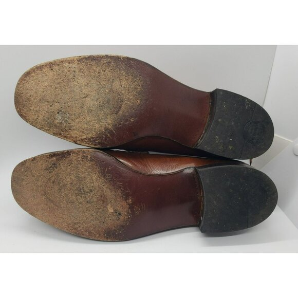Vintage Florsheim Nevada Slip-On Dress Shoes, Gold Tassel Moccasin, Mens 9.5 D main image 8